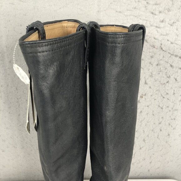 Frye Boots Womens 6.5 Black Western Harness Cowboy Ranch Rodeo NEW - Picture 5 of 16